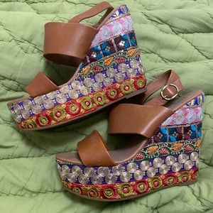 Steve Madden printed wedge